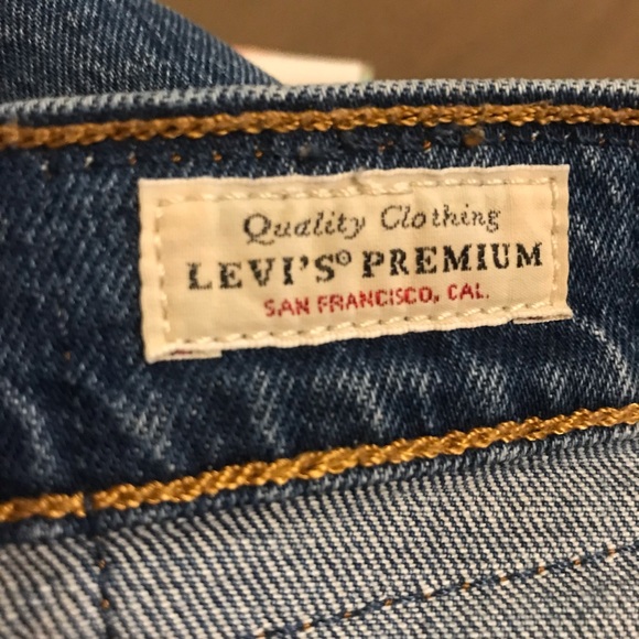 LEVI’S Premium Denim 510 S High Rise Raw Hem Medium Wash Straight Leg Je… - Picture 9 of 14